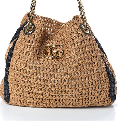 gucci raffia bag.